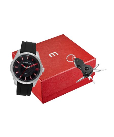 kit relógio masculino mondaine 32644g0mvni1kf analógico prateado UNICO kit relógio masculino mondaine 32644g0mvni1kf analógico prateado UNICO