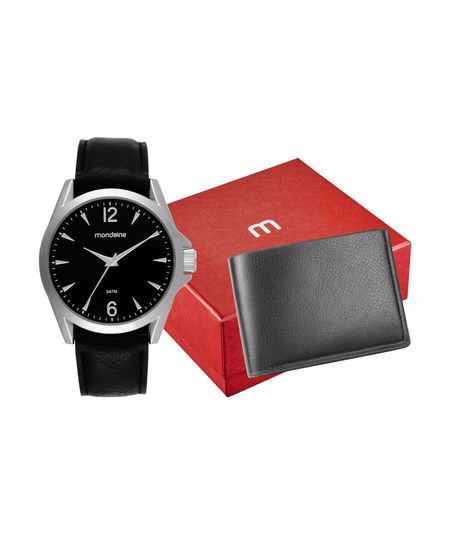 kit relógio masculino mondaine 99740g0mvnh1kf analógico prateado UNICO kit relógio masculino mondaine 99740g0mvnh1kf analógico prateado UNICO