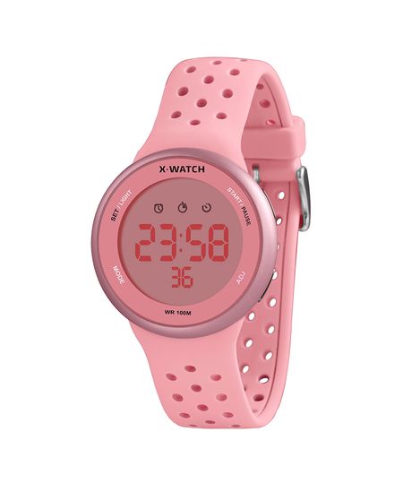 relógio feminino x-watch xfppd095wbxrx digital rosa UNICO