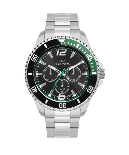 relógio masculino technos 6p29ale1v analógico calendário prateado UNICO relógio masculino technos 6p29ale1v analógico calendário prateado UNICO