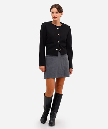 minissaia feminina com cinto cinza 40 minissaia feminina com cinto cinza 40