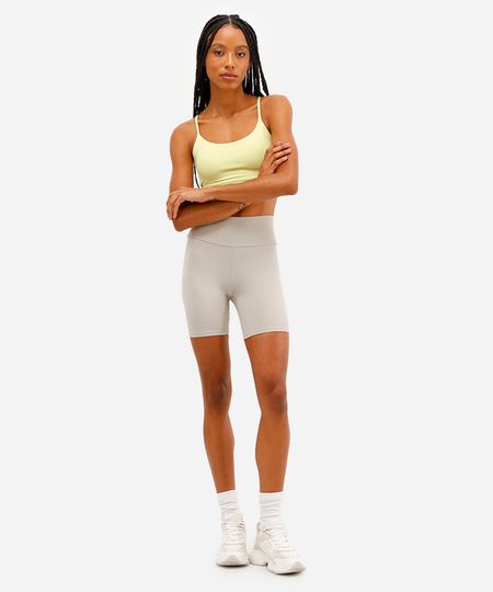 bermuda feminina esportiva ace bege GG bermuda feminina esportiva ace bege GG