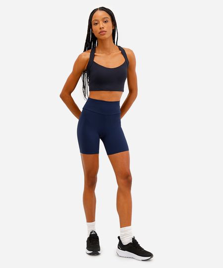 bermuda feminina esportiva ace azul P