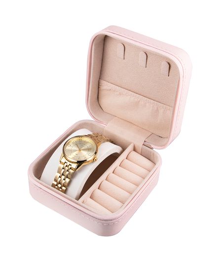 kit relógio feminino lince lrgm041l34c2kx analógico dourado UNICO kit relógio feminino lince lrgm041l34c2kx analógico dourado UNICO