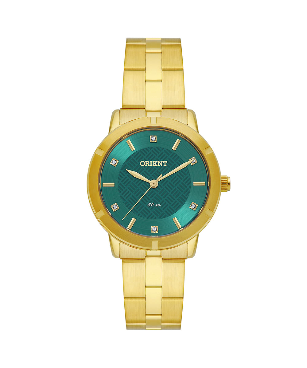 relógio feminino orient eternal fgss0234e1kx analógico dourado