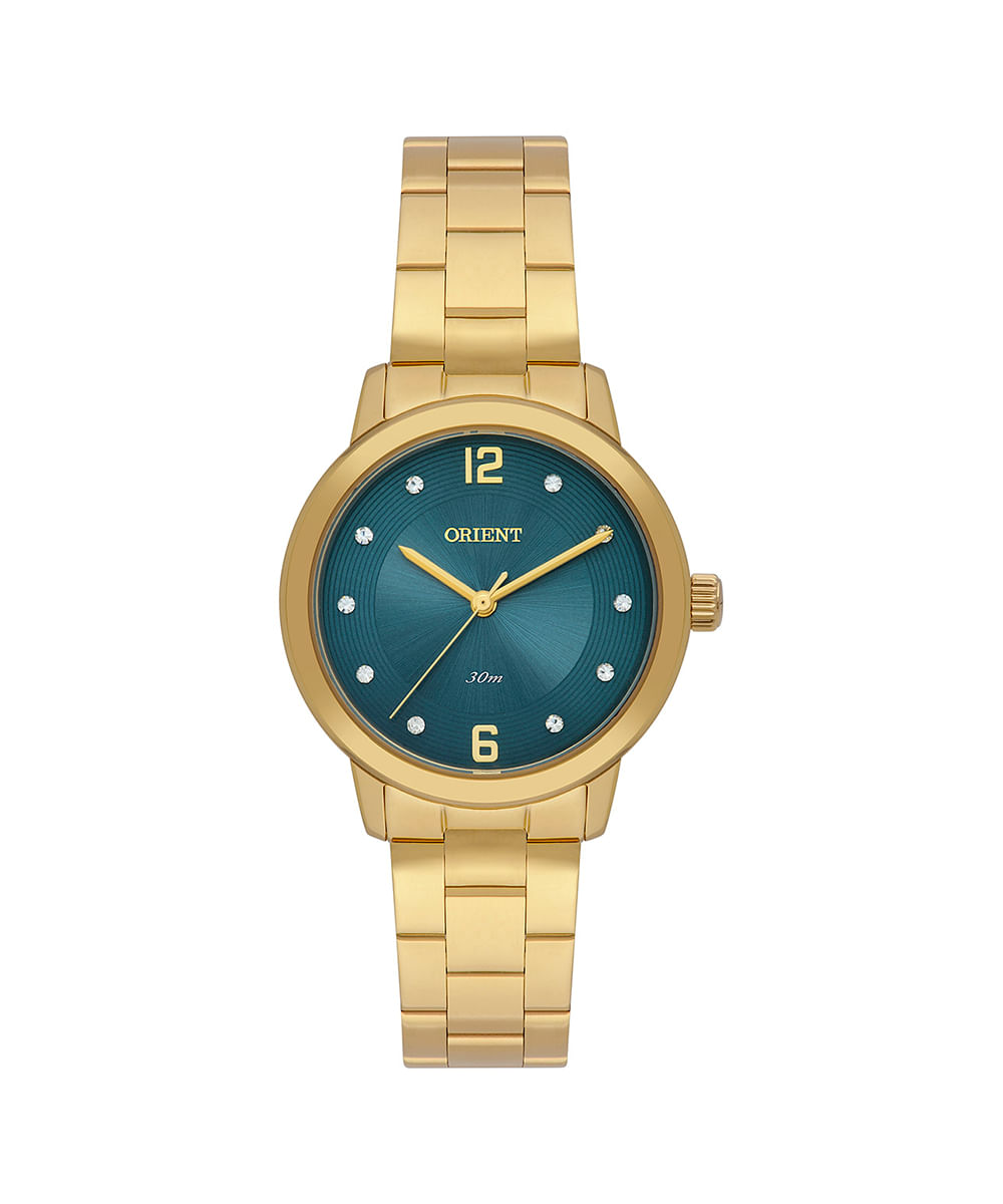 relógio feminino orient eternal fgss0226e2kx analógico dourado