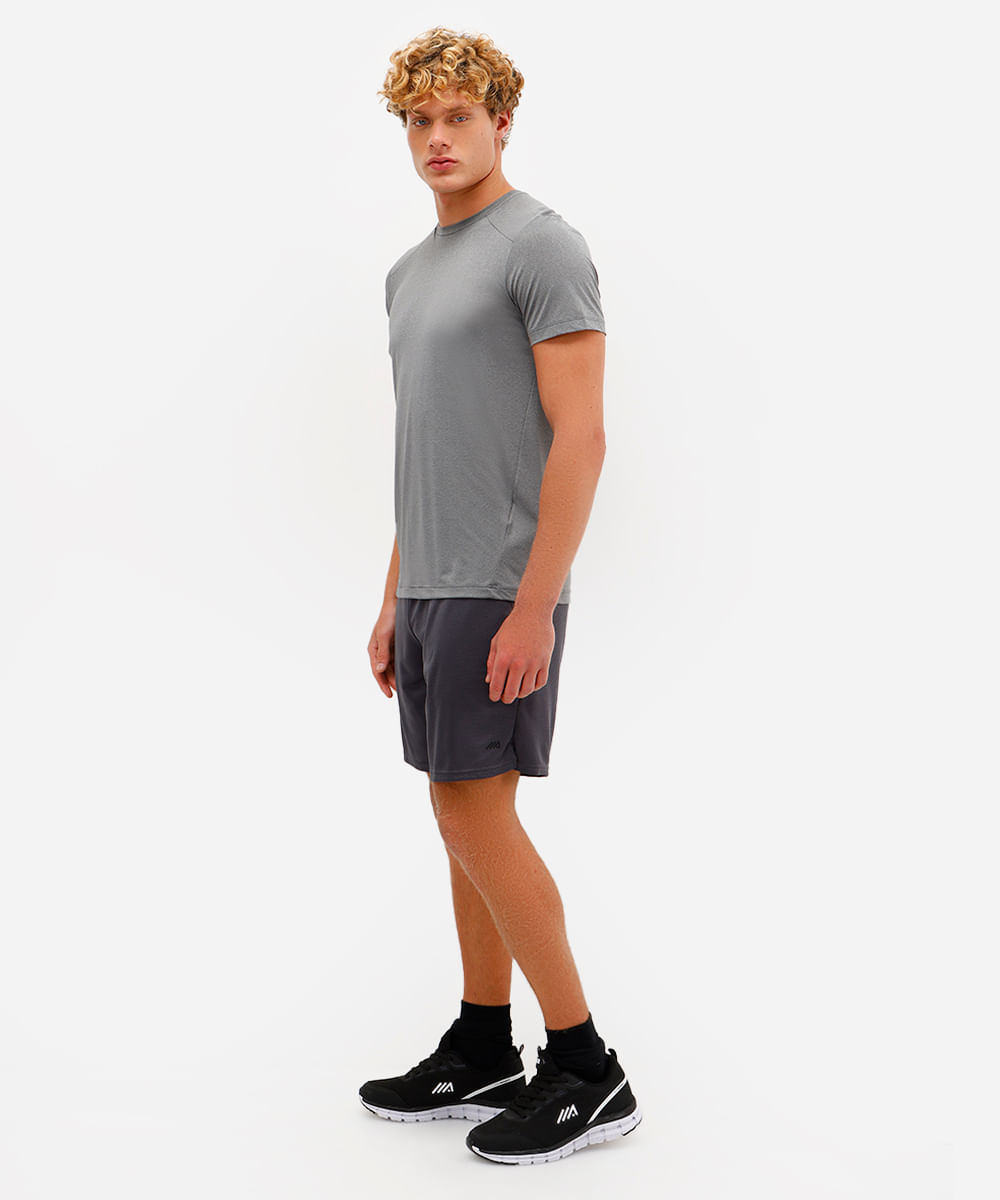 bermuda masculina texturizada cinza