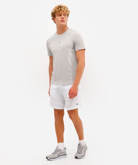 bermuda masculina esportiva ace com recortes branca G