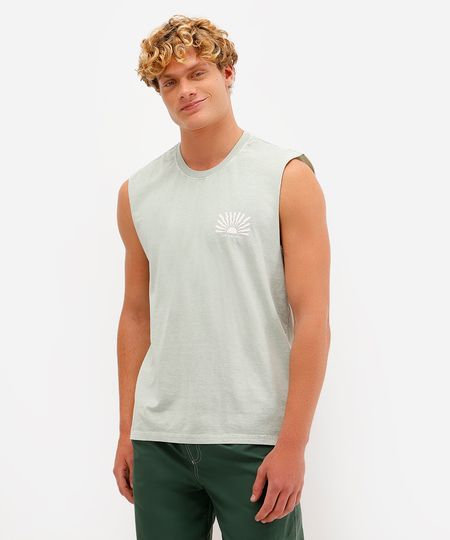 regata machão de algodão le soleil verde P regata machão de algodão le soleil verde P