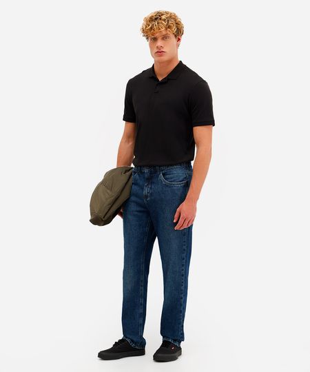 calça reta masculina jeans azul 38