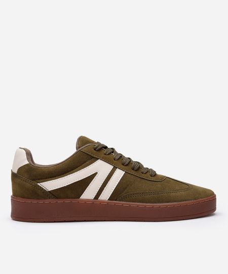 tênis casual com recortes bicolor ace verde 40