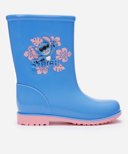 galocha infantil stitch azul 25