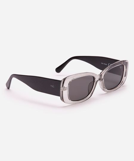 óculos de sol oval cinza UNICO