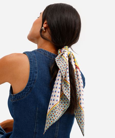 lenço feminino estampado colorido UNICO