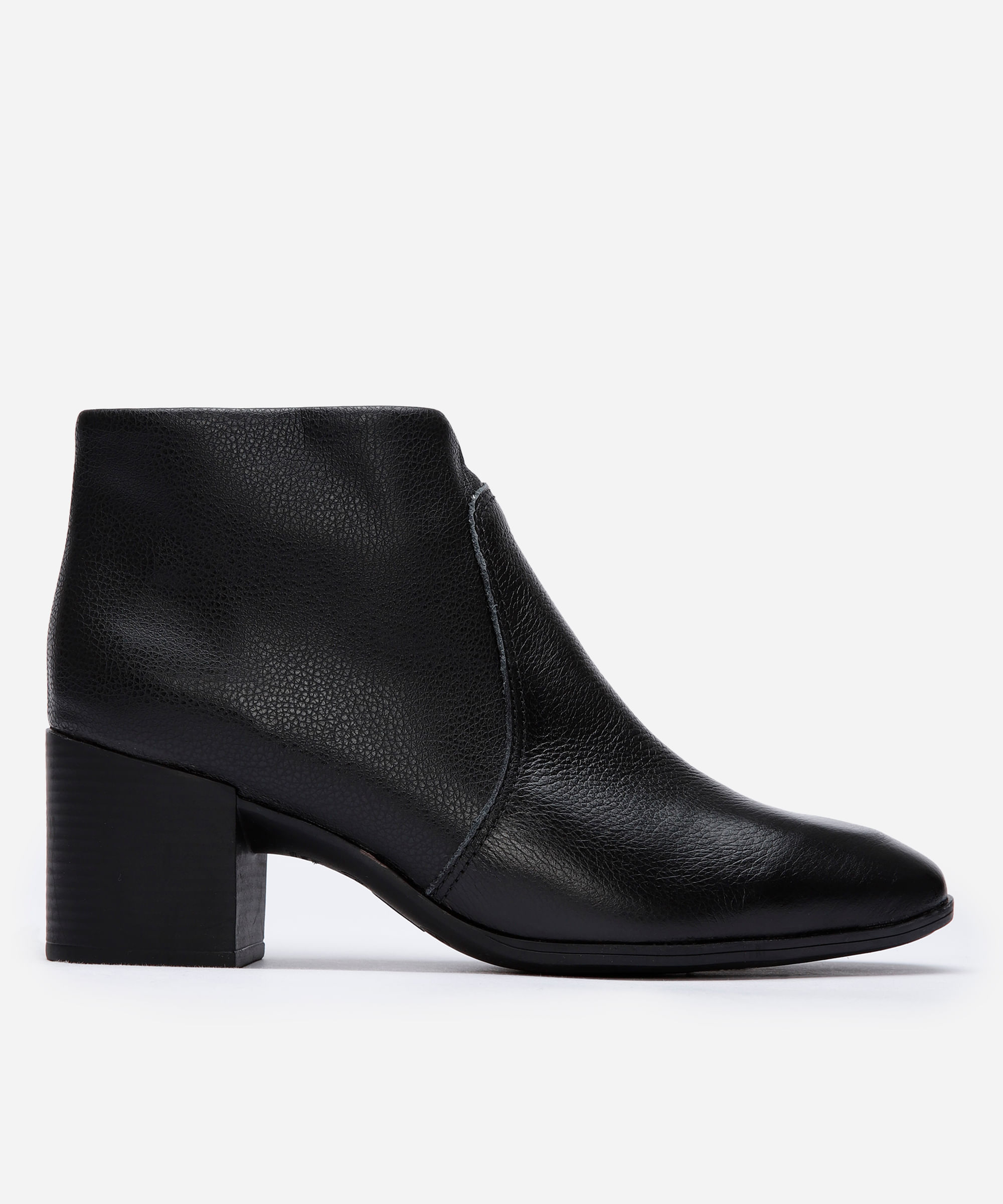 bota cano baixo feminina salto grosso bottero preta