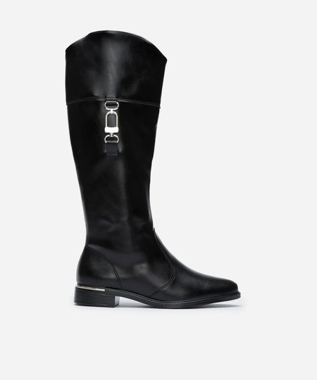bota montaria feminina cano alto vizzano preto 35