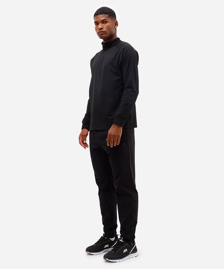 calça reta masculina esportiva ace com zíper na barra preta M