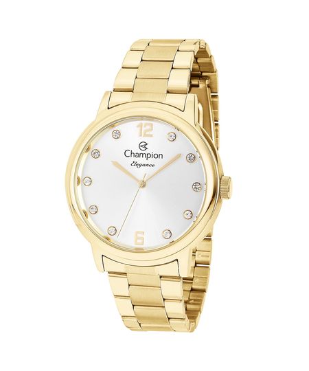 relógio feminino champion cn28437w analógico dourado UNICO