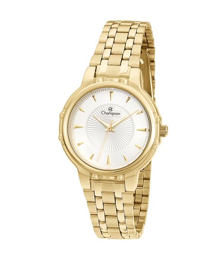 relógio feminino champion cn28400w analógico dourado UNICO