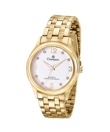 relógio feminino champion cn28991w analógico dourado UNICO
