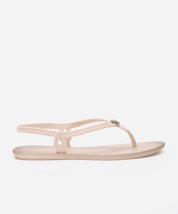 rasteirinha feminina grendha texturizada off white 33-34
