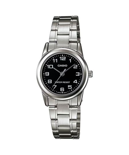 relógio feminino casio mtp-v001d-1budf analógico prateado UNICO