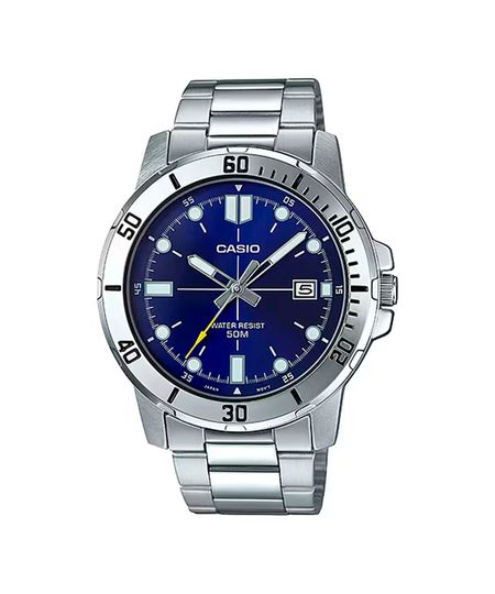 relógio masculino casio mtp-vd01d-2evudf analógico prateado UNICO