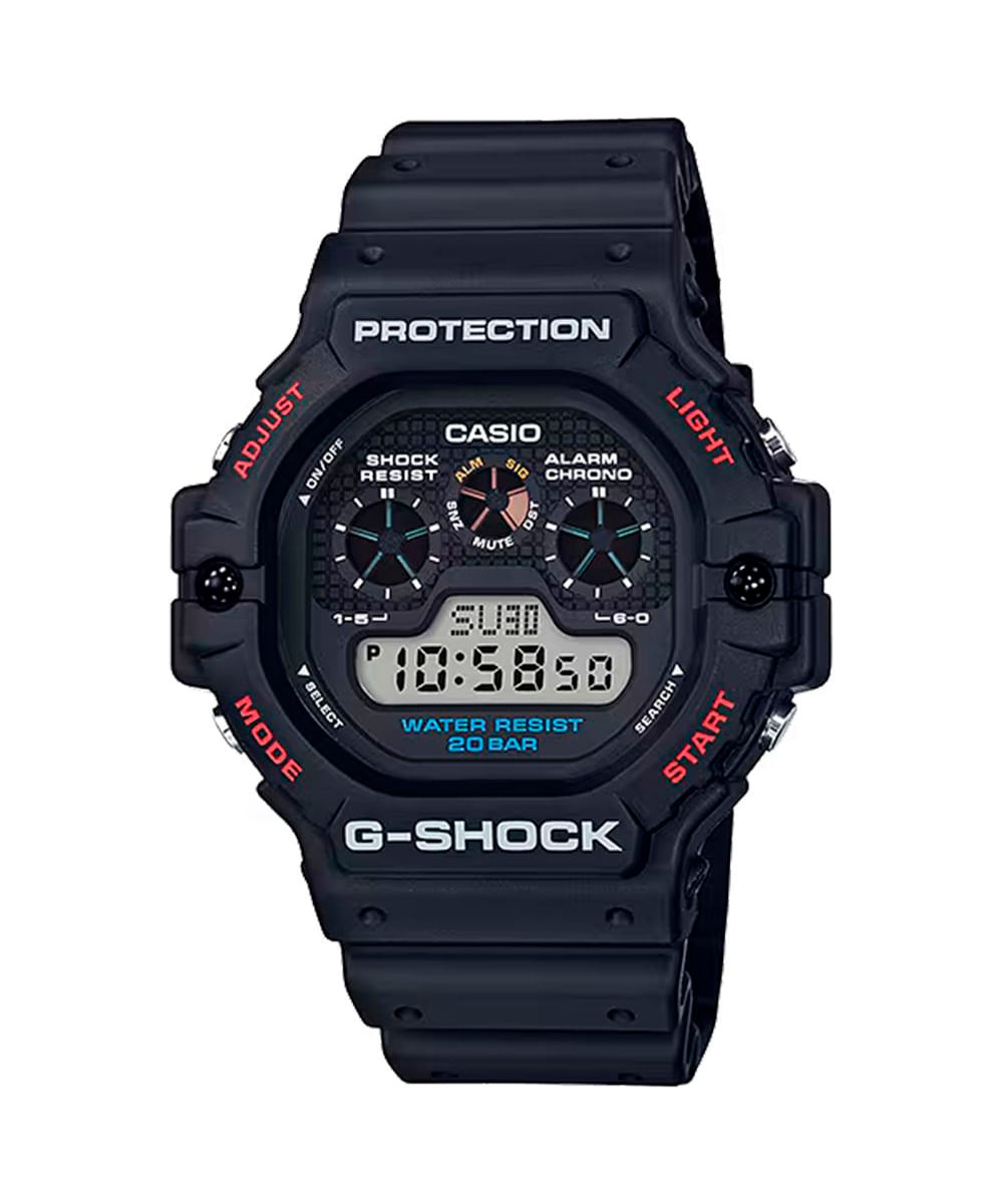relógio masculino casio dw-5900-1dr digital preto