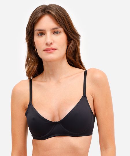 sutiã meia taça sem bojo preto 40 sutiã meia taça sem bojo preto 40