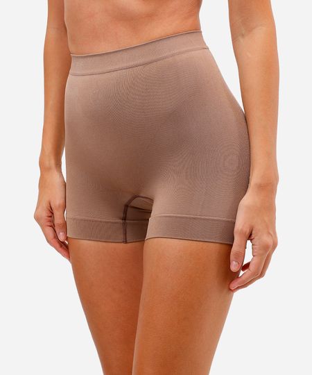 bermuda modeladora cintura alta delrio sem costura marrom P bermuda modeladora cintura alta delrio sem costura marrom P