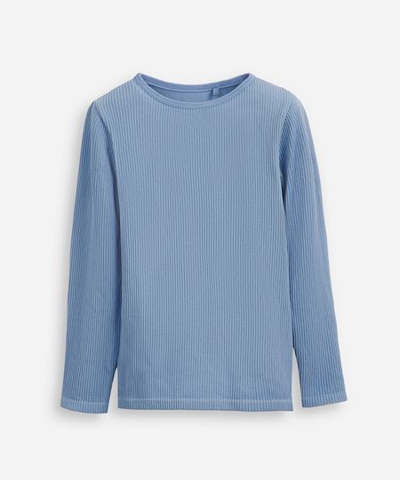 blusa canelada infantil manga longa azul 8 blusa canelada infantil manga longa azul 8