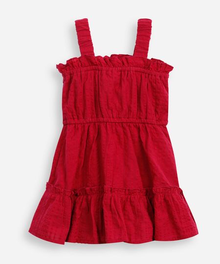vestido infantil com babados texturizado vinho 5
