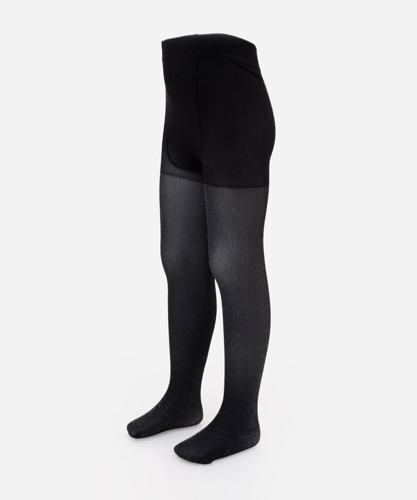 meia calça infantil com lurex preta G
