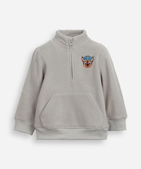 blusão de moletom infantil gola alta patrulha canina cinza 1 blusão de moletom infantil gola alta patrulha canina cinza 1