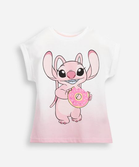 camiseta de algodão infantil manga curta angel off white 10