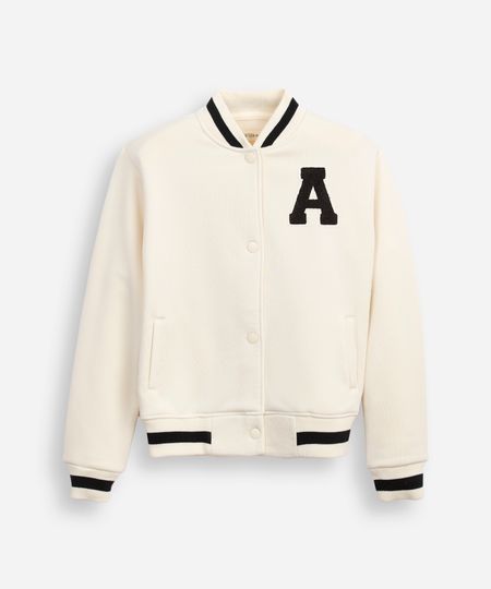 jaqueta bomber juvenil de moletom college bege 14 jaqueta bomber juvenil de moletom college bege 14