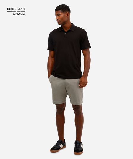 bermuda masculina de alfaiataria coolmax verde 38
