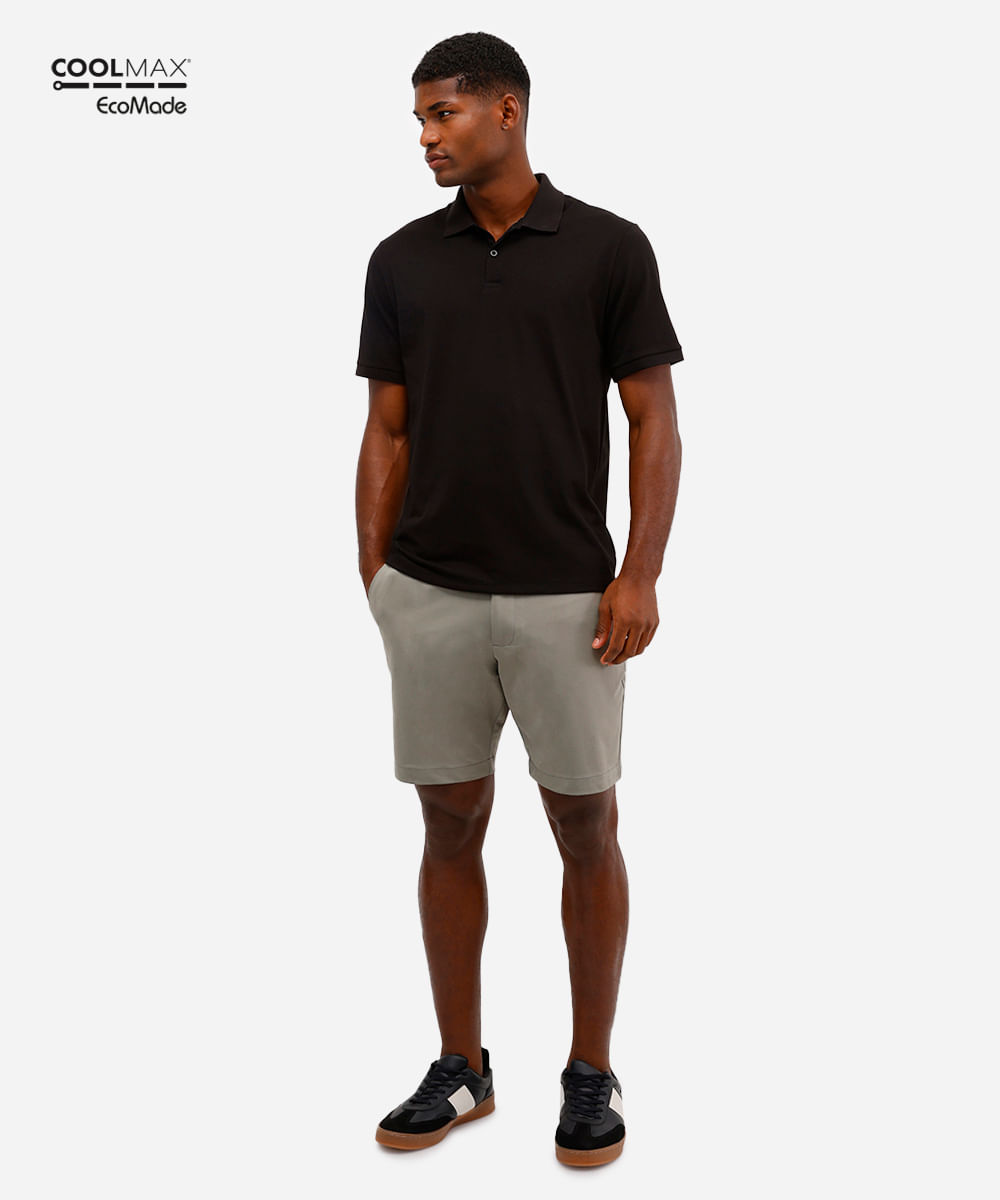 bermuda masculina de alfaiataria coolmax verde