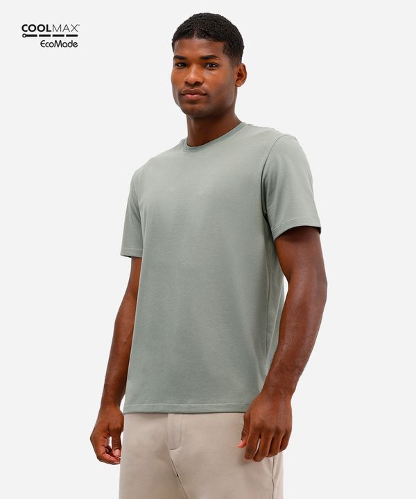 camiseta masculina manga curta coolmax verde GG