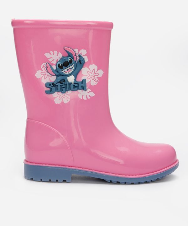 galocha infantil stitch rosa 26-27