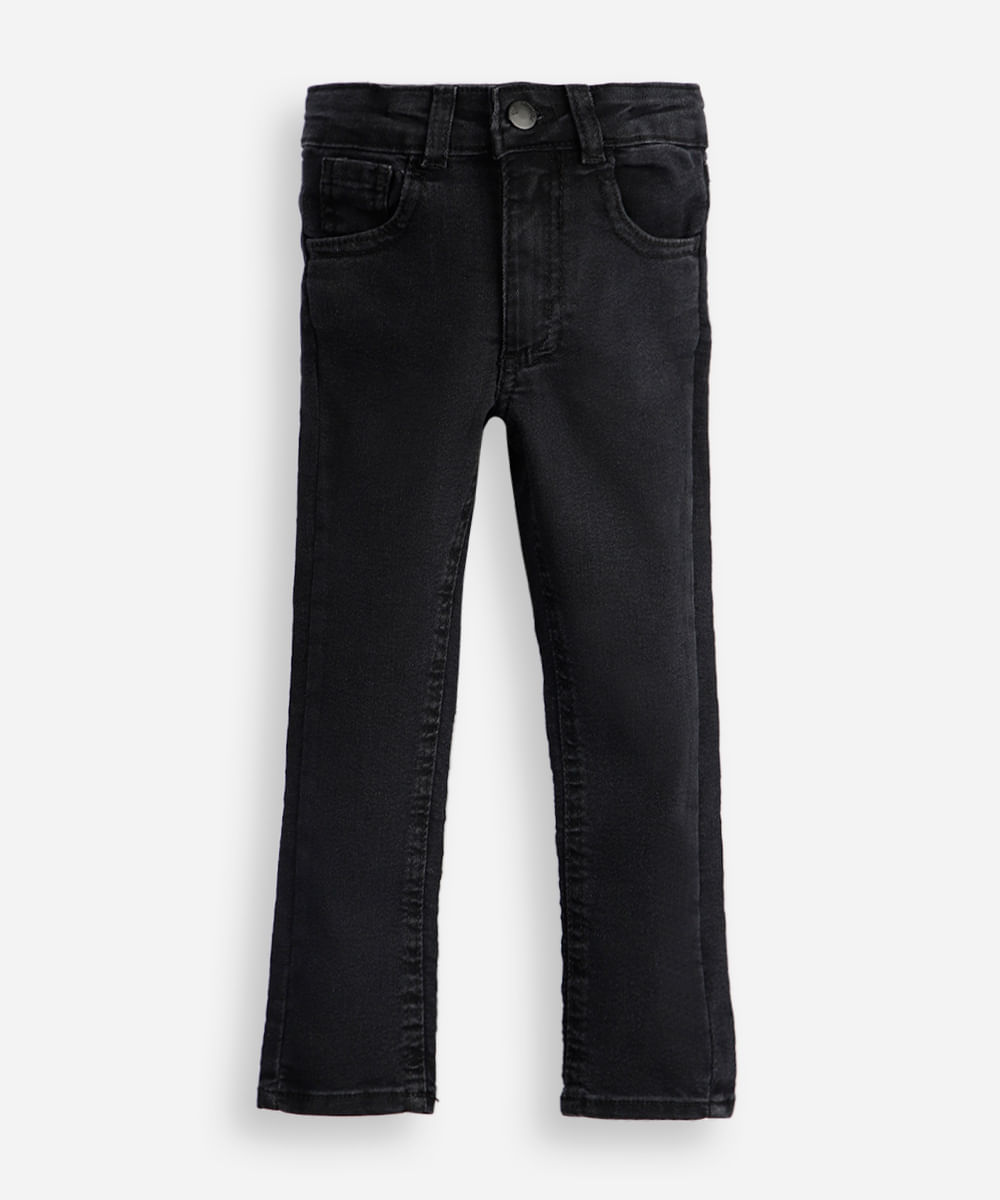 calça skinny infantil jeans preta