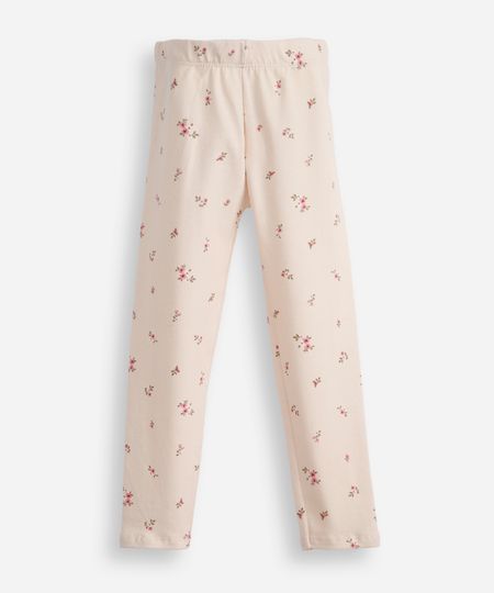 calça legging infantil floral bege 3 calça legging infantil floral bege 3