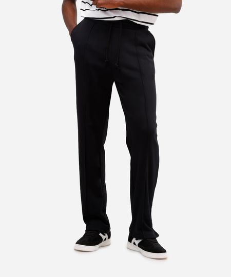 calça jogger masculina de moletom sem felpa preta P calça jogger masculina de moletom sem felpa preta P