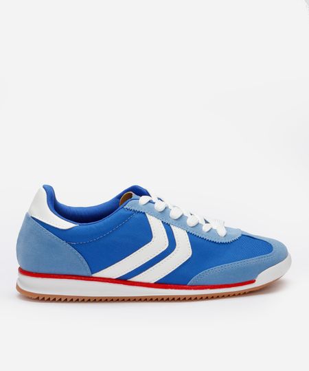 tênis casual com recortes bicolor ace azul 35
