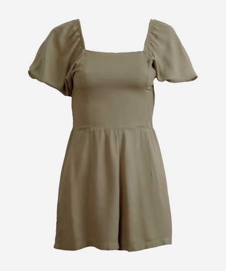 macaquinho juvenil de viscose manga bufante verde 12 macaquinho juvenil de viscose manga bufante verde 12