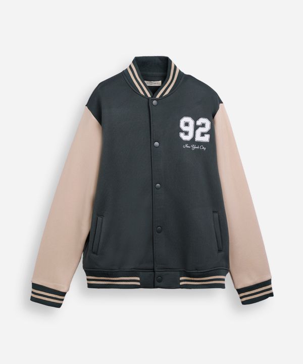 jaqueta bomber juvenil ovesized em moletom verde 14