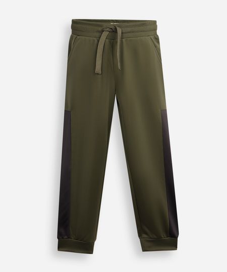 calça jogger infantil bicolor verde 6