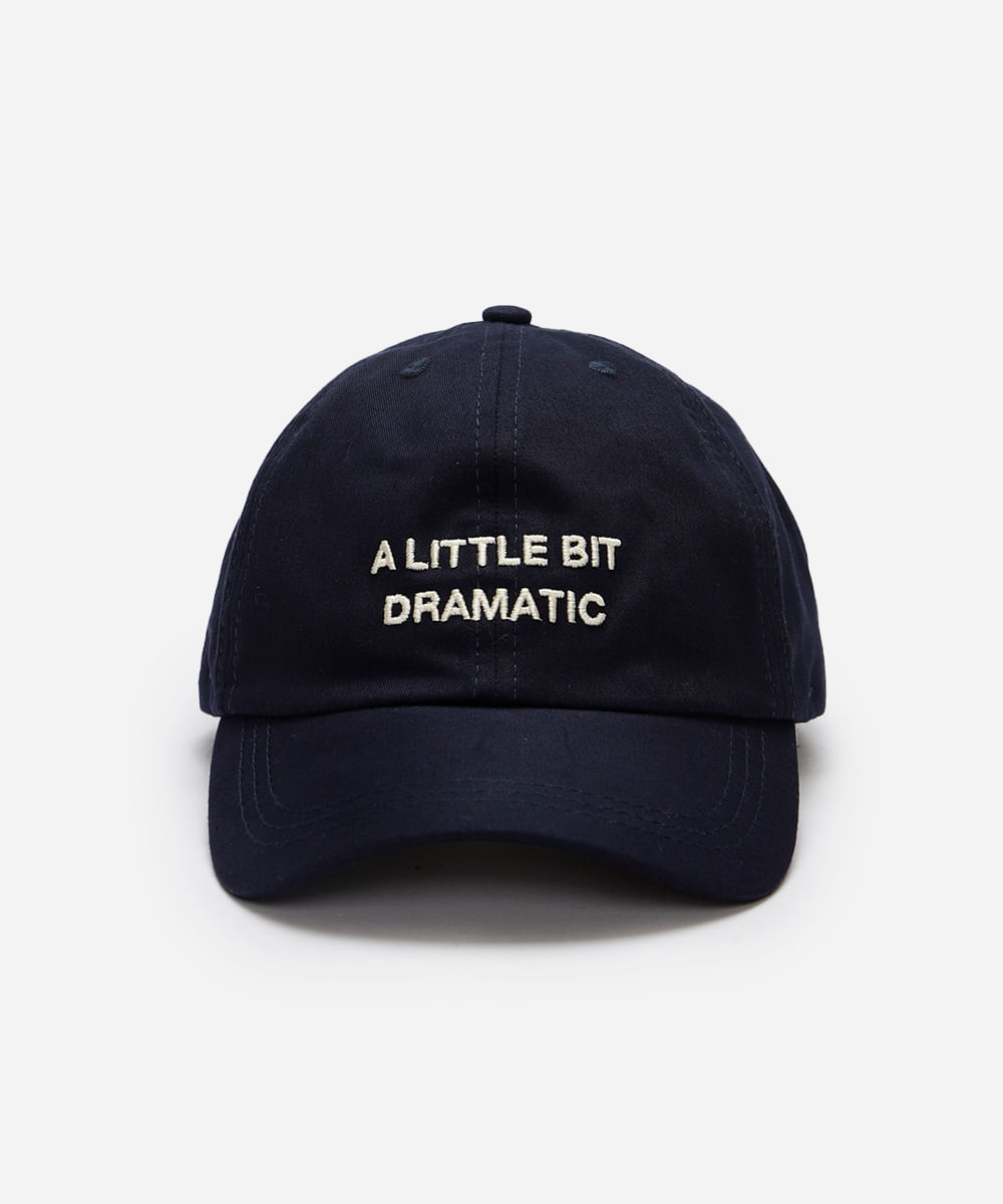 boné de sarja aba curva a little bit dramatic azul boné de sarja aba curva a little bit dramatic azul