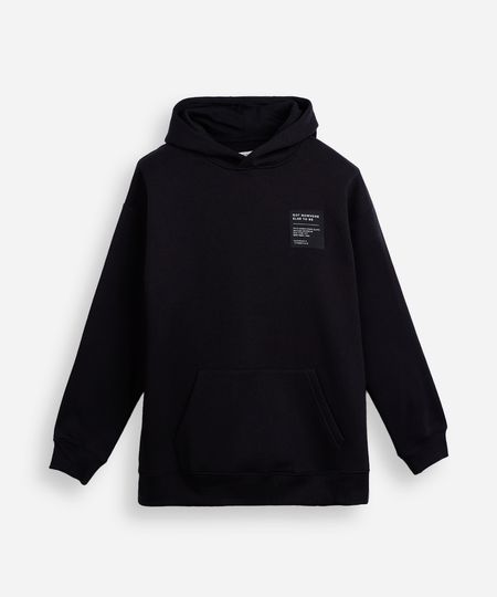 blusão juvenil de moletom com capuz preto 14 blusão juvenil de moletom com capuz preto 14