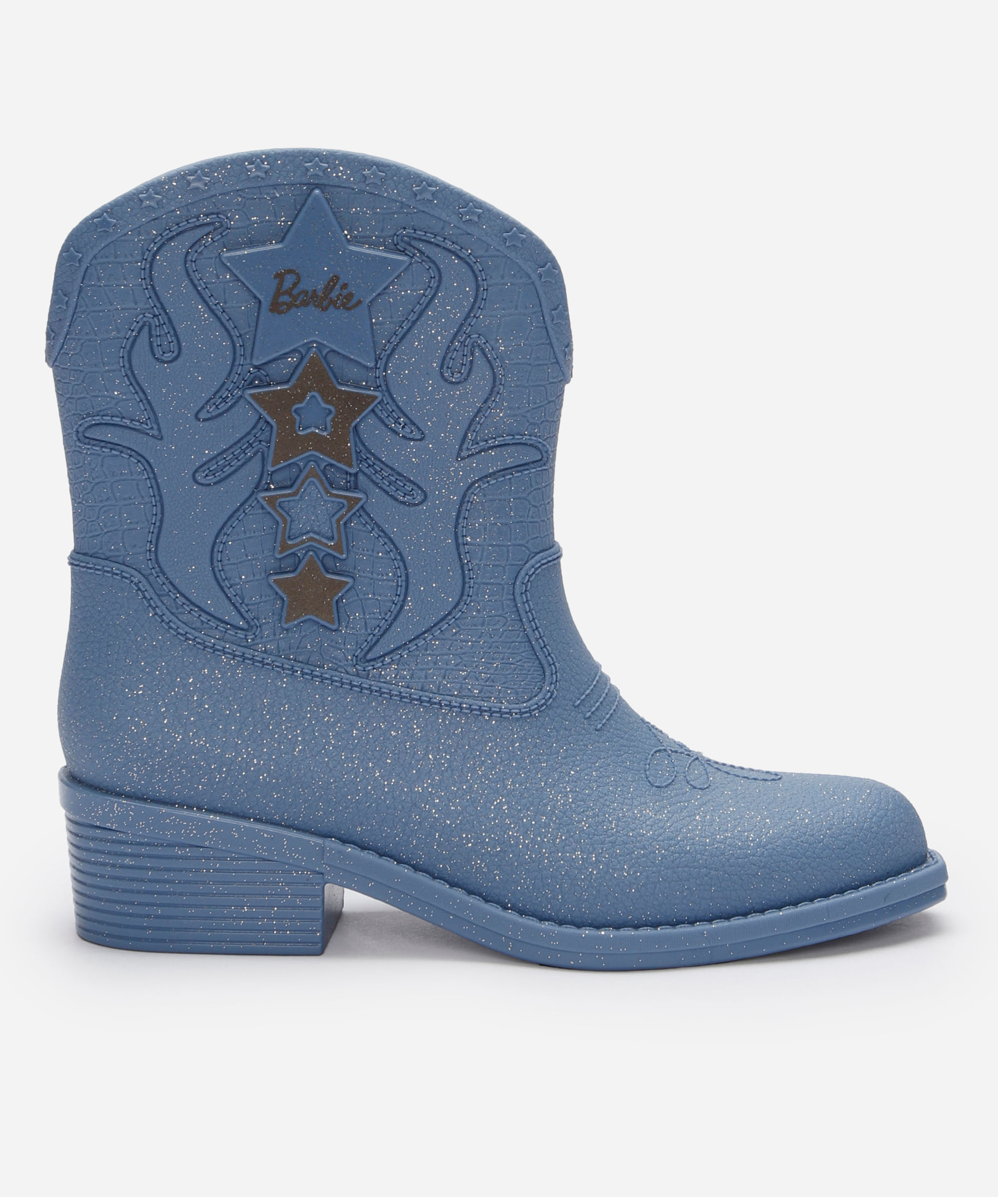 bota western infantil barbie azul